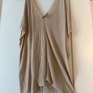 Autum Cashmere Elegant Tan Women's Top/Tunic